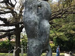 01C In The Beginning sculpture (1971) represents man and woman locked in physical embrace on the grounds of the Olympia Gallery The Art Centre Kingston Jamaica